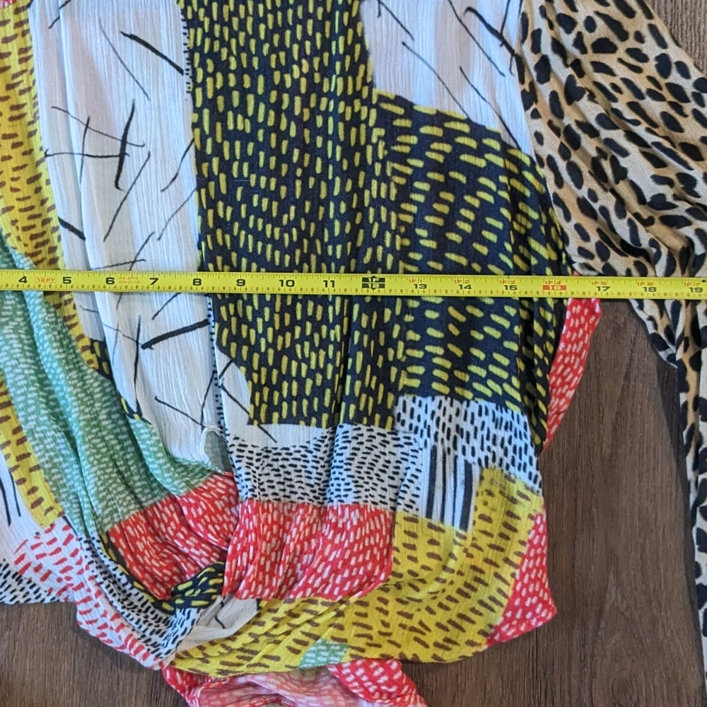 LAST CHANCE Anthropologie Patchwork Wrap Crop Top - Picture 5 of 7